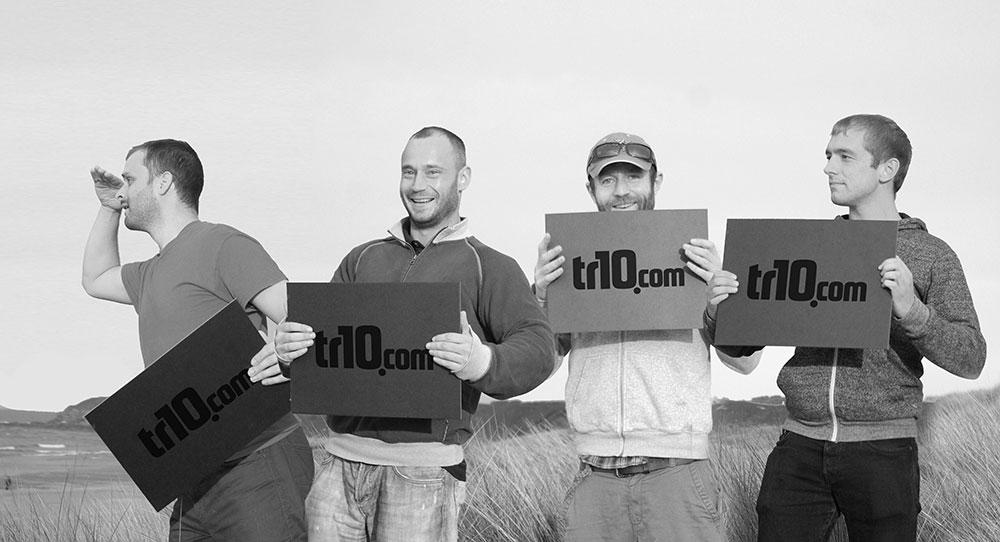 tr10 team at beach on coastline of Blyth Northumberland